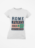 90s Retro City Tour Tee — South Boston • Paris • Dublin • Rome